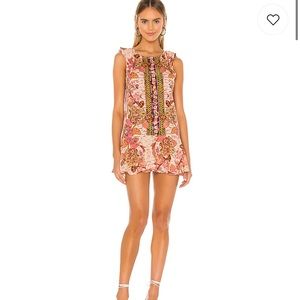 Free people Summer In Tulum Mini Dress in Pink